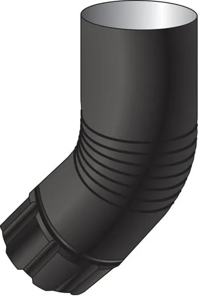 Изображение товара Колено трубы водосточной Скайпрофиль Металлическое D90 (RAL 7024)