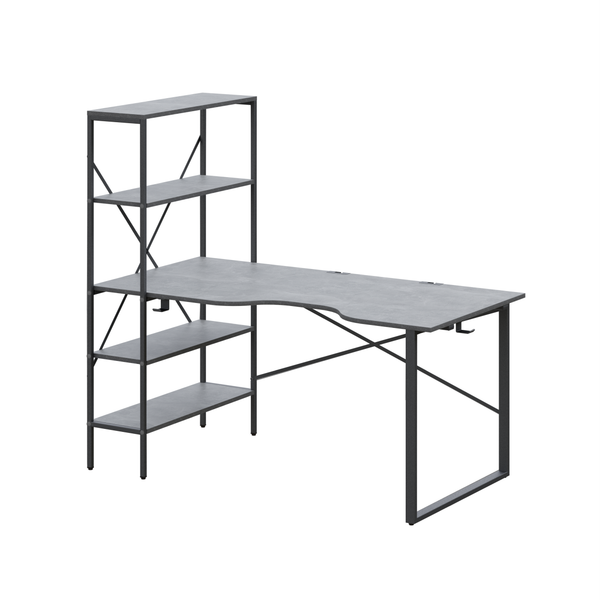 Изображение товара Компьютерный стол Millwood Бостон 1600х800 / 51742_bet_g_9 (бетон/графит)