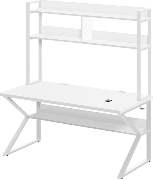 Изображение товара Письменный стол Millwood Кембридж 1600х800 / 51664_b_b_1 (белый/металл белый)