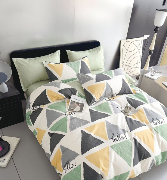 Изображение товара Комплект постельного белья Реноме 2сп Оливковая коллекция. Простыня на резинке УУ 6930 (поплин)