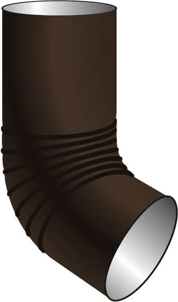 Изображение товара Колено трубы водосточной Скайпрофиль Сливное металлическое D90 (RAL 8019)