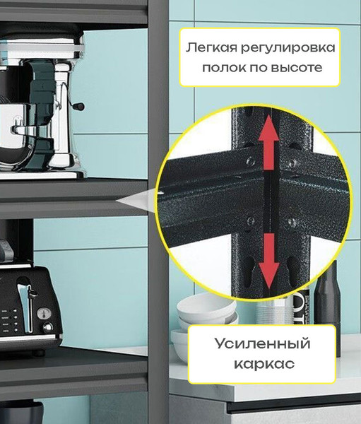 Изображение товара Стеллаж металлический Modular Shelving 60x40x182/5B