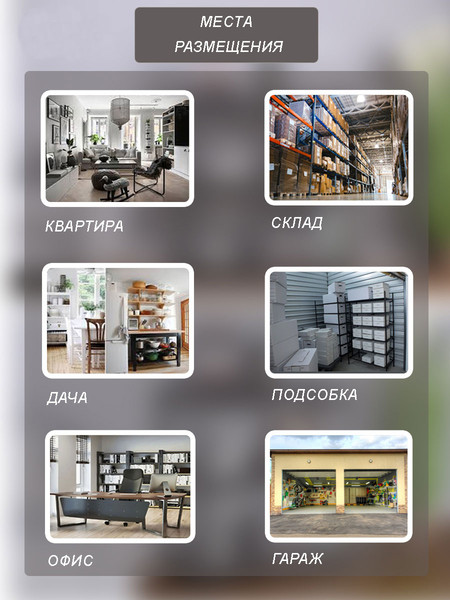 Изображение товара Стеллаж металлический Modular Shelving 60x40x182/5B