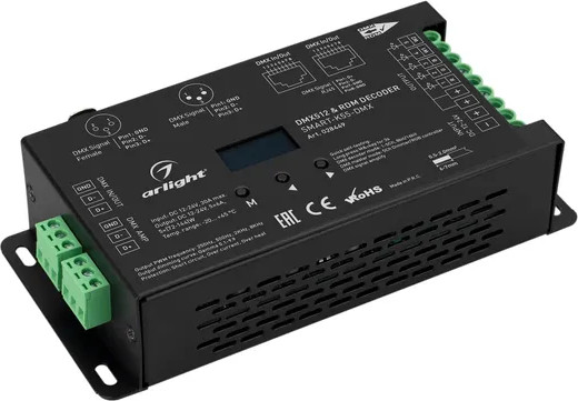 Изображение товара Декодер для светодиодной ленты Arlight SMART-K55-DMX 12-24V / 028449