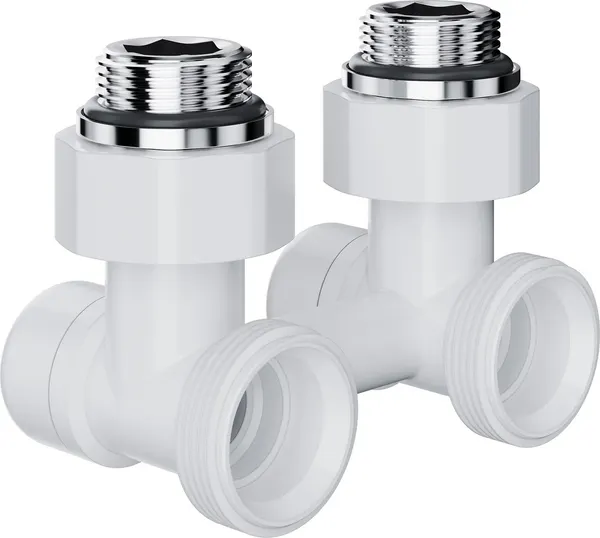 Изображение товара Узел подключения для радиатора Royal Thermo Design угловой 1/2х3/4" EK / RANDU11234WH (белый)