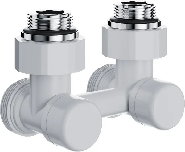 Изображение товара Узел подключения для радиатора Royal Thermo Design угловой 1/2х3/4" EK / RANDU11234WH (белый)
