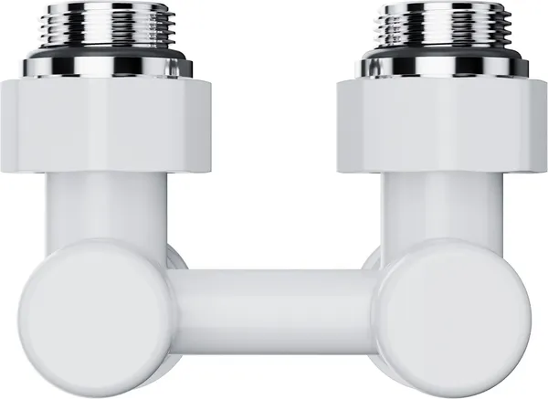 Изображение товара Узел подключения для радиатора Royal Thermo Design угловой 1/2х3/4" EK / RANDU11234WH (белый)