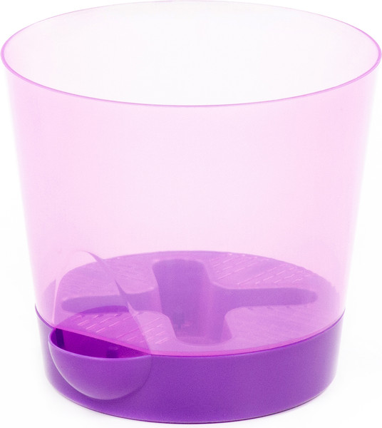 Изображение товара Вазон Полесье №1 с поддонником / 75475 (1.4л, прозрачный/фиолетовый)