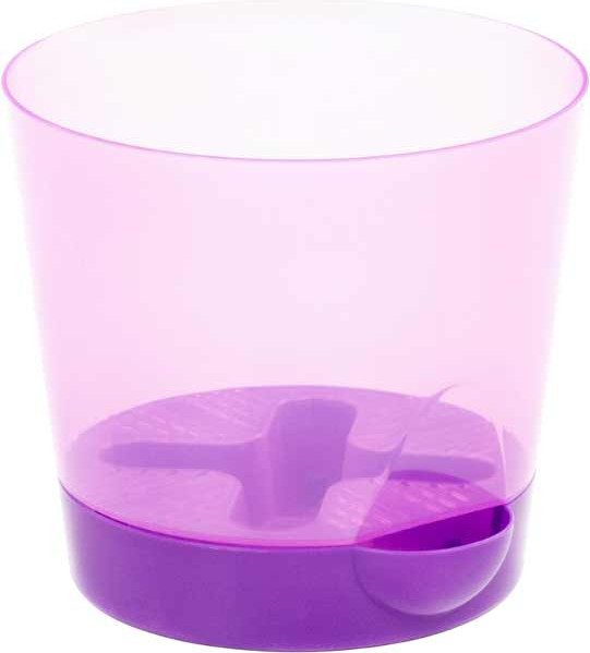 Изображение товара Вазон Полесье №1 с поддонником / 75475 (1.4л, прозрачный/фиолетовый)