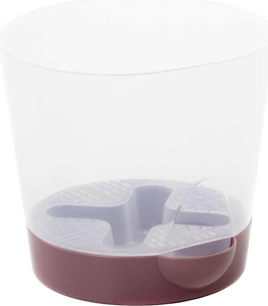 Изображение товара Вазон Полесье №1 с поддонником / 06803 (1.4л, прозрачный/бледно-бордовый)