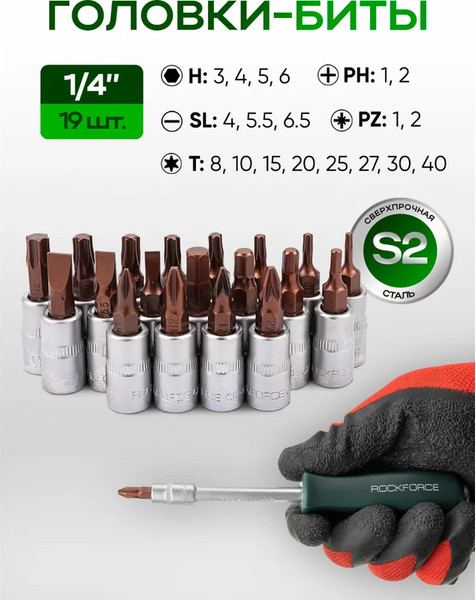 Изображение товара Универсальный набор инструментов RockForce RF-41082-5 GOLD