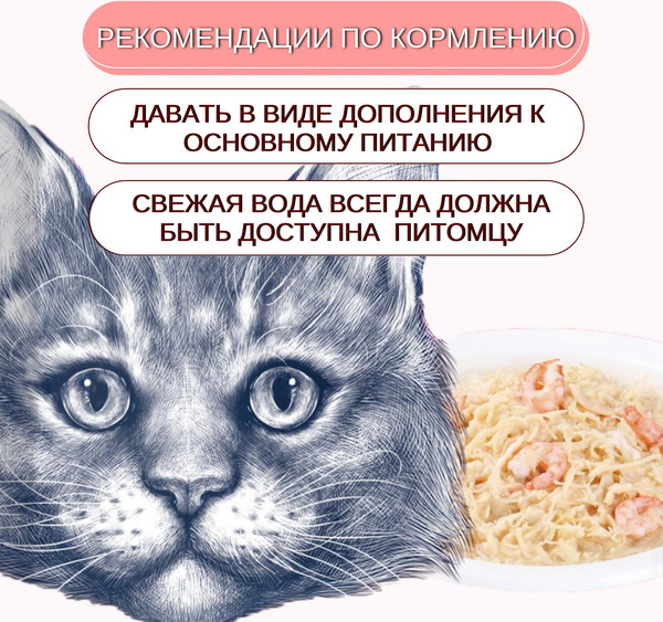 Изображение товара Влажный корм для кошек Wanpy Cat Кусочки курицы и креветки (85г)