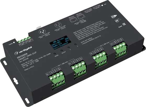 Изображение товара Декодер для светодиодной ленты Arlight SMART-DMX-SUF 12-24V / 033768