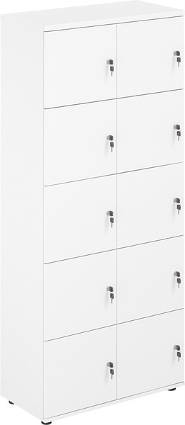 Шкаф Norden 10 ячеек 80х40х186.6 / SG.820.WH.WH (белый/белый) — фото 3
