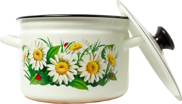 Изображение товара Кастрюля КМЗ С декором / 41704-122/6-У4СД  (белый)