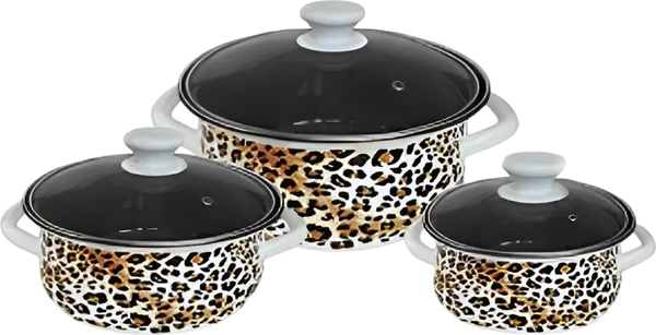 Изображение товара Набор кастрюль КМЗ Лео-1-Экстра / 61904 (белый)