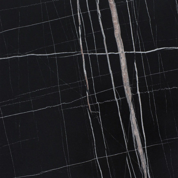 Изображение товара Обеденный стол LEPREMO AV 1208 HPL+МДФ раздвижной 1200-1600x800 (черный тунис/черный)