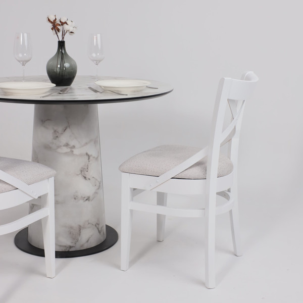 Изображение товара Обеденный стол LEPREMO AV 1317 HPL+МДФ 1000 (виктори натуральный/черный)