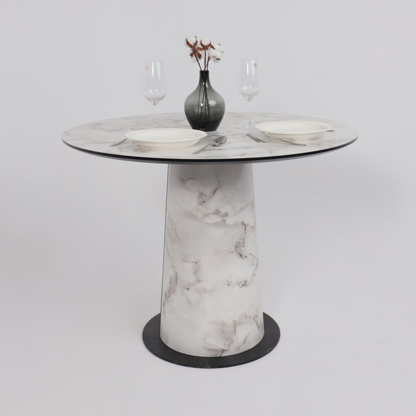 Изображение товара Обеденный стол LEPREMO AV 1317 HPL+МДФ 1000 (виктори натуральный/черный)