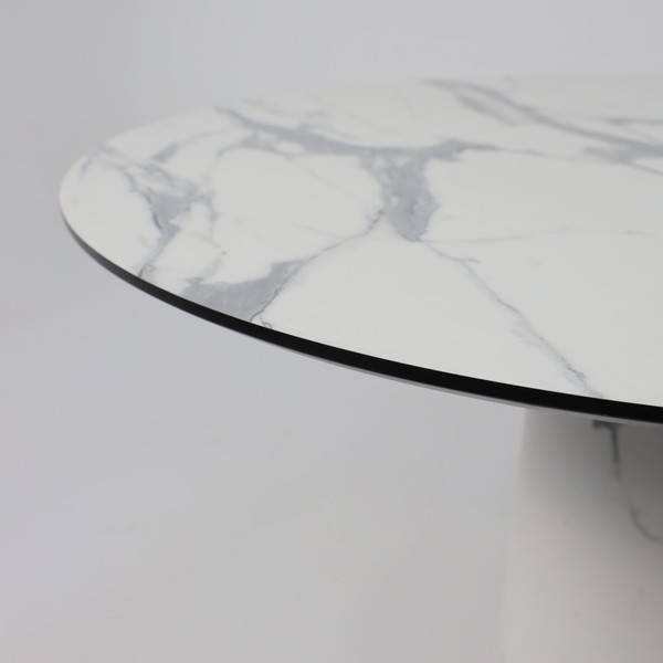 Изображение товара Обеденный стол LEPREMO AV 1317 HPL+МДФ 1200 (мрамор белый/черный)