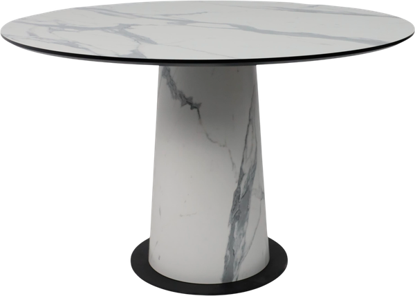 Изображение товара Обеденный стол LEPREMO AV 1317 HPL+МДФ 1200 (мрамор белый/черный)