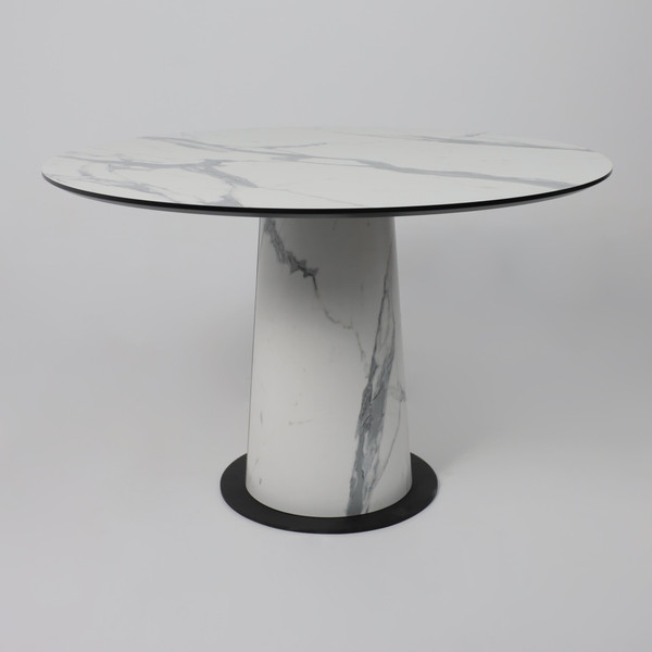 Изображение товара Обеденный стол LEPREMO AV 1317 HPL+МДФ 1200 (мрамор белый/черный)