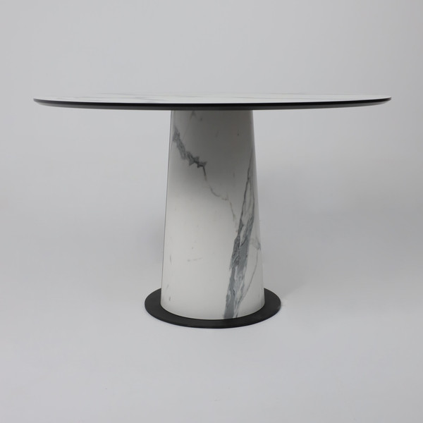Изображение товара Обеденный стол LEPREMO AV 1317 HPL+МДФ 1200 (мрамор белый/черный)