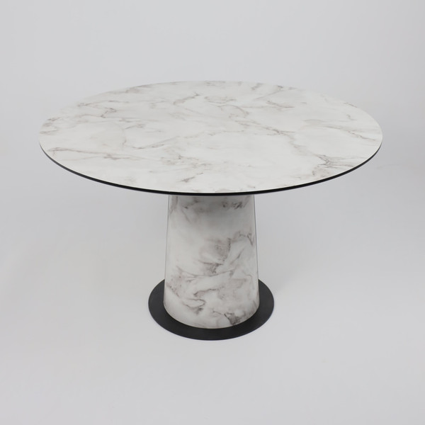 Изображение товара Обеденный стол LEPREMO AV 1317 HPL+МДФ 1200 (виктори натуральный/черный)