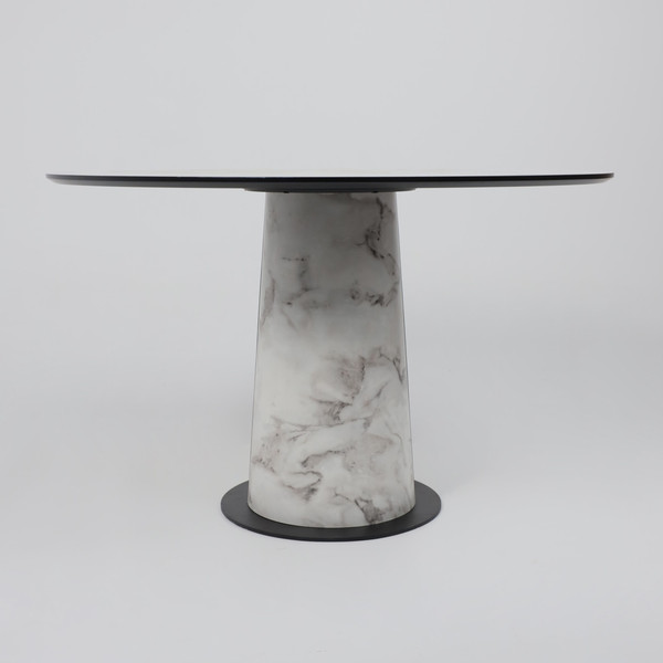 Изображение товара Обеденный стол LEPREMO AV 1317 HPL+МДФ 1200 (виктори натуральный/черный)