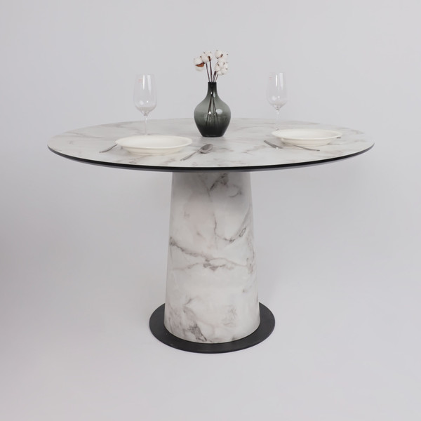 Изображение товара Обеденный стол LEPREMO AV 1317 HPL+МДФ 1200 (виктори натуральный/черный)