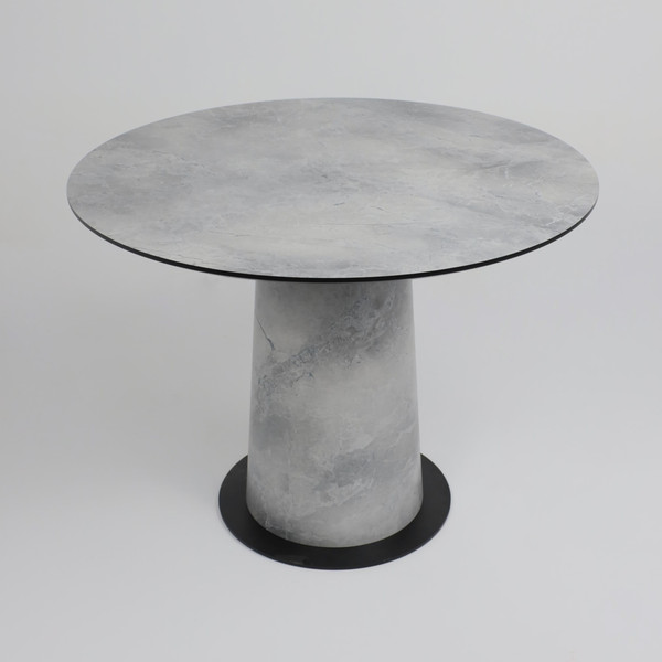 Изображение товара Обеденный стол LEPREMO AV 1317 HPL+МДФ 1000 (мрамор марквина синий/черный)