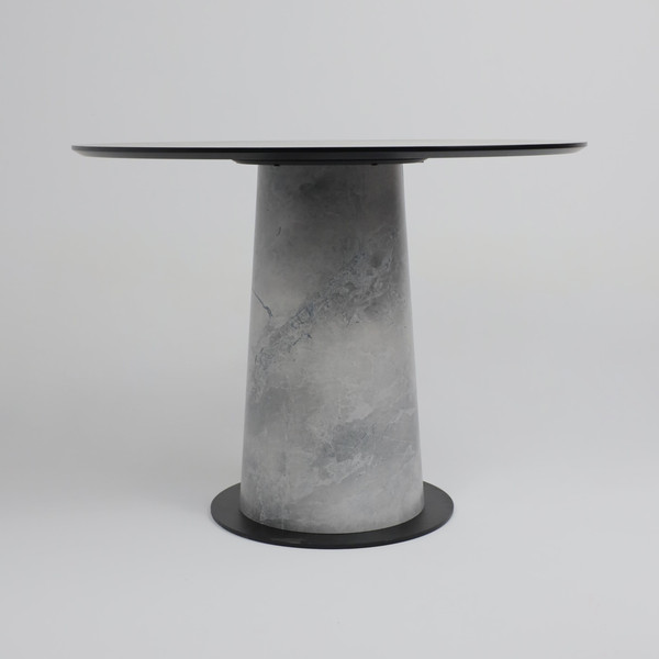 Изображение товара Обеденный стол LEPREMO AV 1317 HPL+МДФ 1000 (мрамор марквина синий/черный)