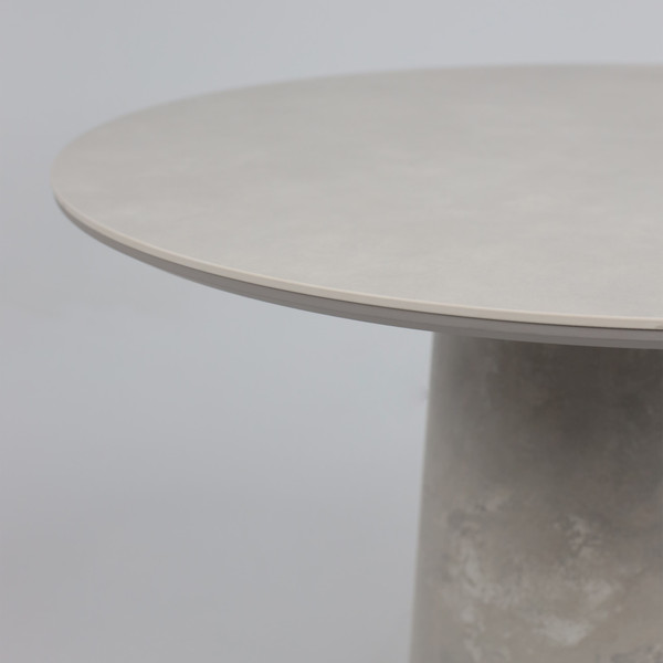 Изображение товара Обеденный стол LEPREMO AV 2317 МДФ+керамика 900 (серый матовый Carmen Light Grey/черный+HPL бетао)