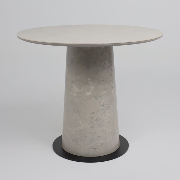 Изображение товара Обеденный стол LEPREMO AV 2317 МДФ+керамика 900 (серый матовый Carmen Light Grey/черный+HPL бетао)