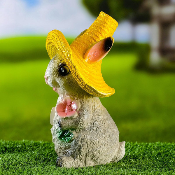 Изображение товара Фигурка для сада Хорошие сувениры Зайчик с цветком / 6957030