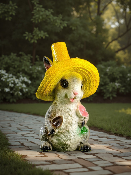 Изображение товара Фигурка для сада Хорошие сувениры Зайчик с цветком / 6957030