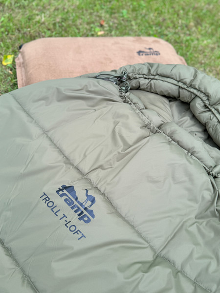 Изображение товара Спальный мешок Tramp Troll T-Loft Regular / TRS-061R-oliv-LT (левый, оливковый)