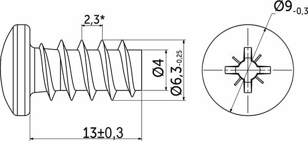 Изображение товара Шуруп AKS Euro EK 6.3x13 / 35 210 (10 шт)