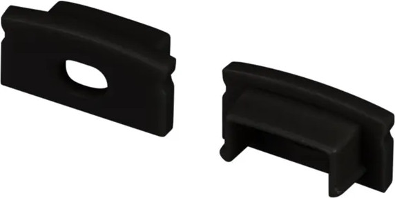 Изображение товара Заглушка для профиля Arlight LINE-1708 BLACK с отверстием / 040315