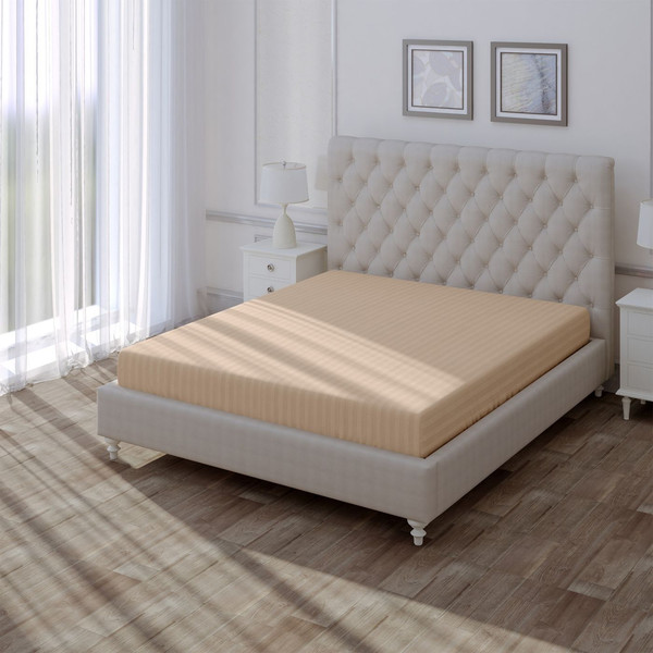 Изображение товара Простыня Verossa Stripe на резинке 200x200x30 / 784529 (Bronze)