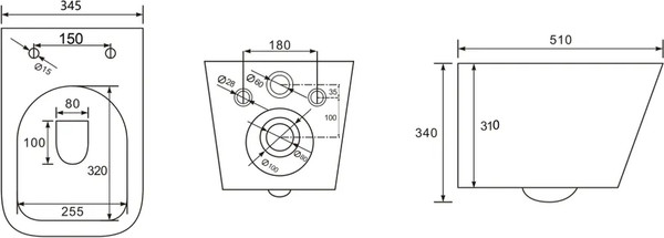 Изображение товара Унитаз подвесной AV Engineering Alca X Plus / AVWHR205X