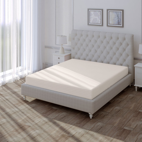 Изображение товара Простыня Verossa Stripe на резинке 180x200x20 / 925746 (Antique White)