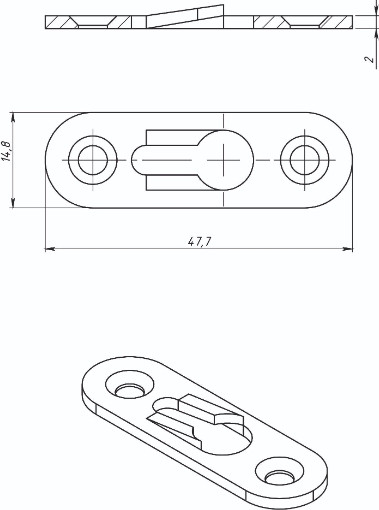 Изображение товара Подвеска мебельная Металлист 48мм (10шт, цинк)