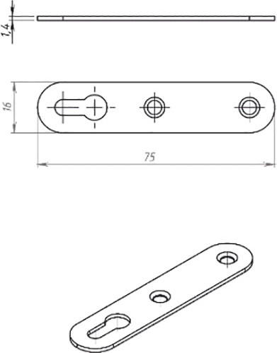 Изображение товара Подвеска мебельная Металлист L-75 (10шт, цинк)