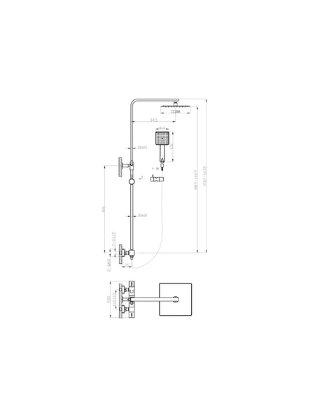 Изображение товара Душевая система со смесителем AV Engineering AVTHS2-P12-513A