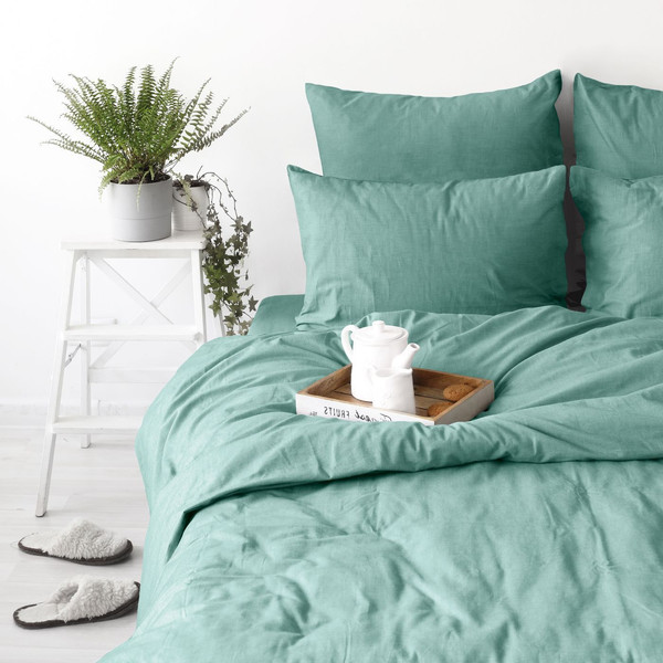 Изображение товара Простыня Verossa Melange на резинке 200x200x30 / 927227 (Emerald)