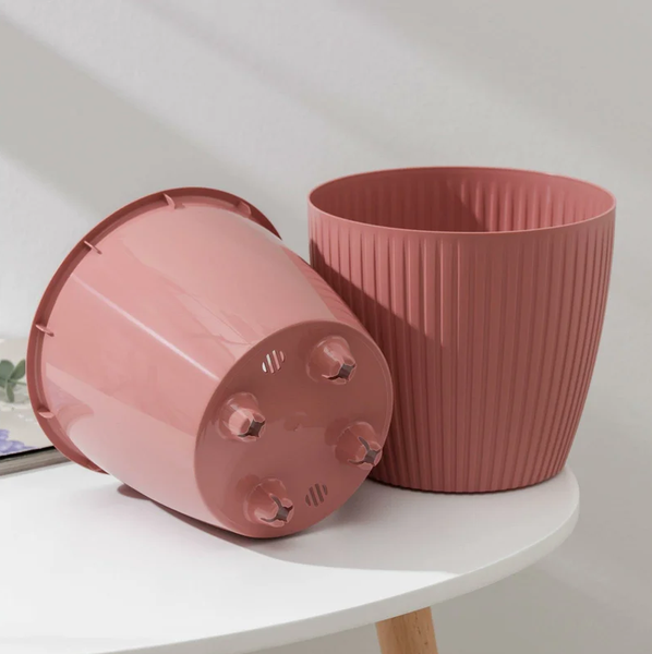 Изображение товара Кашпо VipSet ЭВИ с дренажной системой (4.5л, пудра)