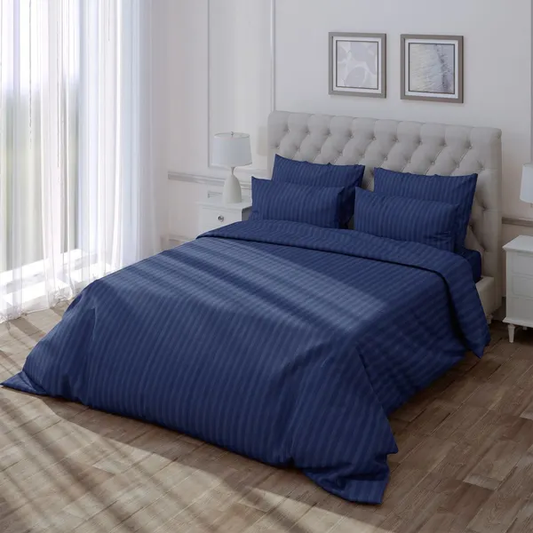 Изображение товара Пододеяльник Verossa Stripe 180x215 на молнии / 929809 (Indigo)