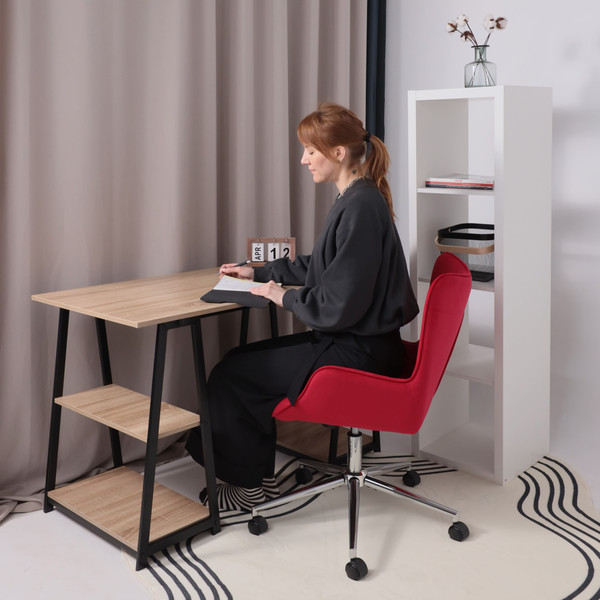 Изображение товара Кресло офисное AksHome Bella chrome Seven 313 (велюр/фуксия)