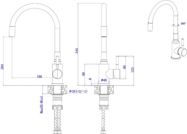 Изображение товара Смеситель AV Engineering AVLES4-DW7